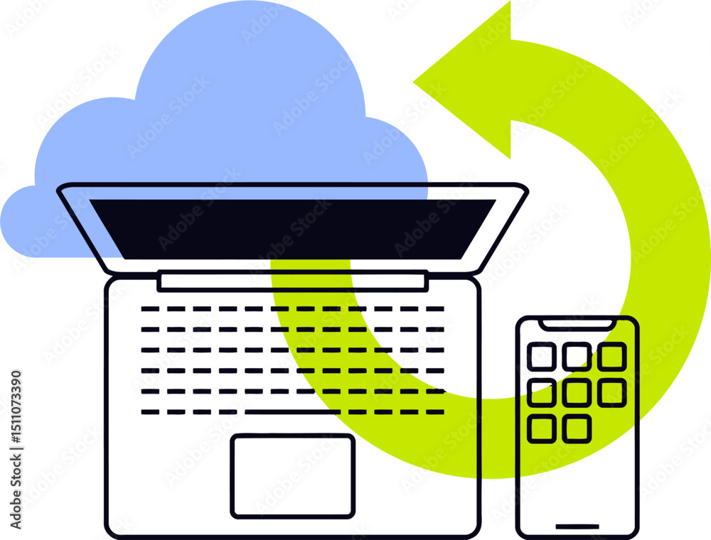 Poster cloud computing data backup and recovery service for business it infrastructure and security needs v
