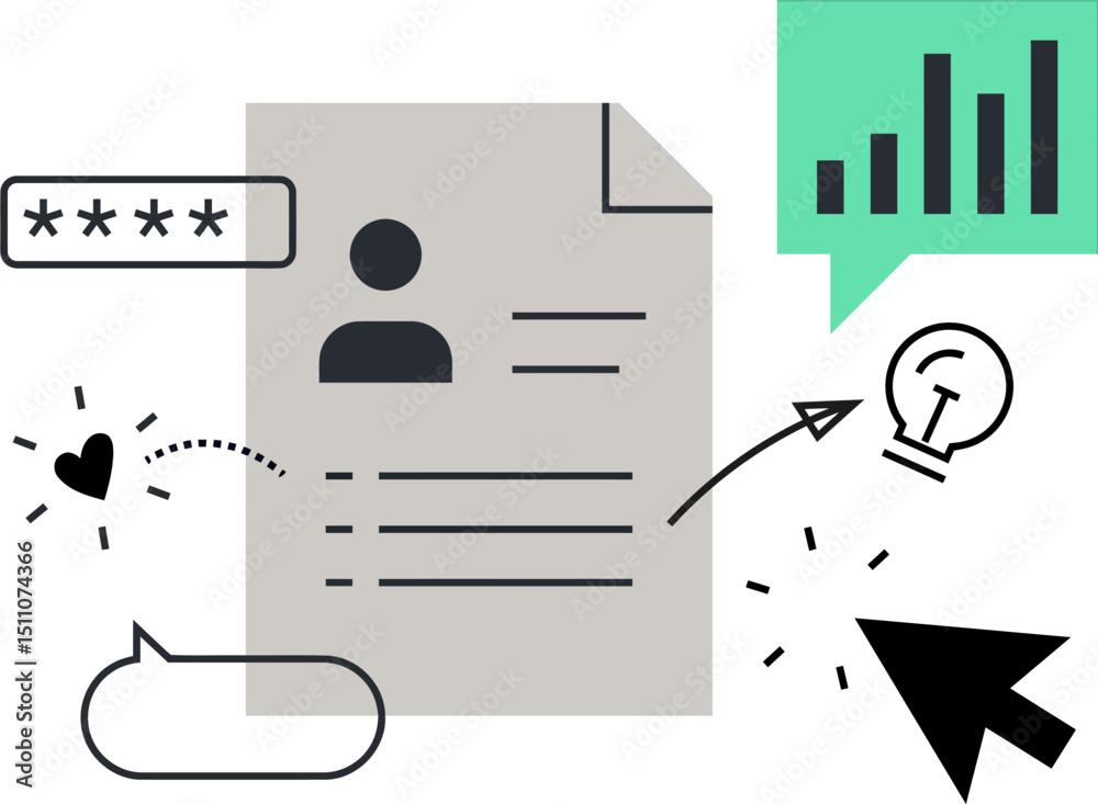 Poster document data information report business chart analysis marketing graph file paperwork presentation