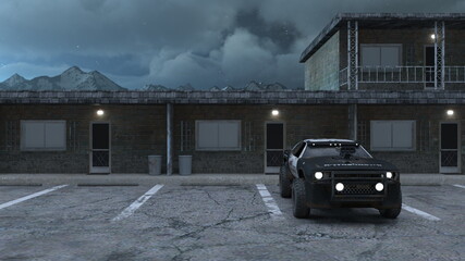 パトカー　3DCGレンダリング © tsuneomp