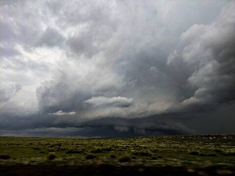 Supercell Thunderstorm over Rolling Hills