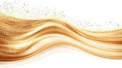 Gold flowing waves background