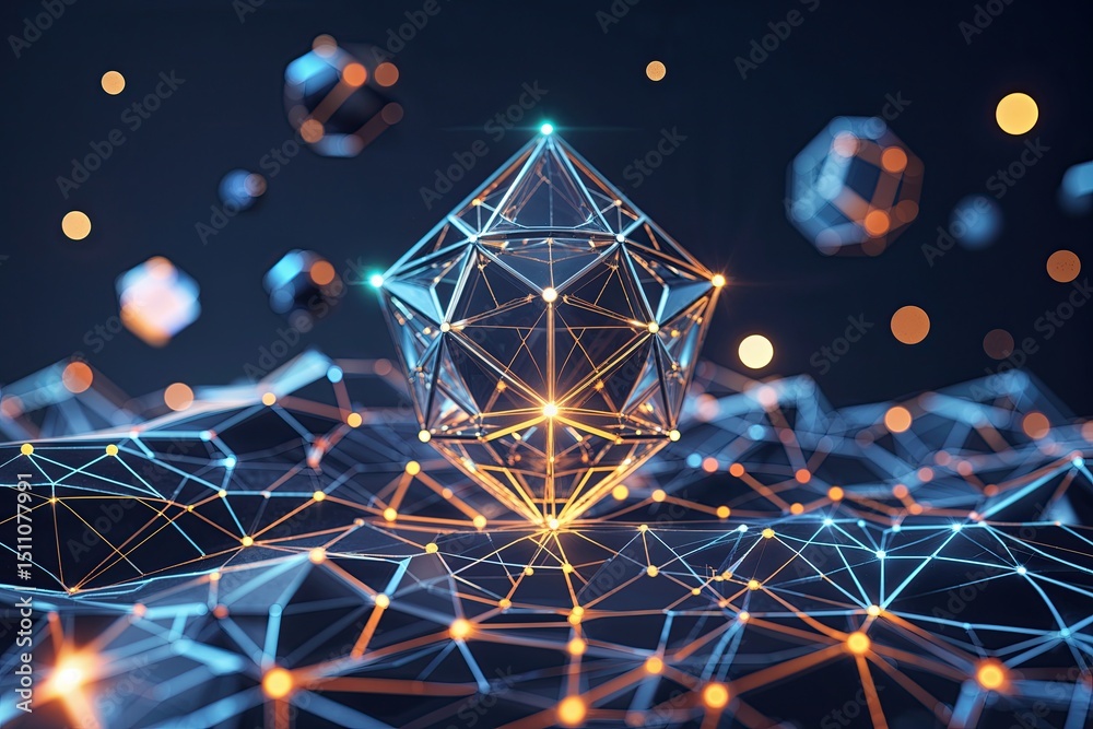 Poster innovative network design utilizing advanced geometric technology in digital spaces