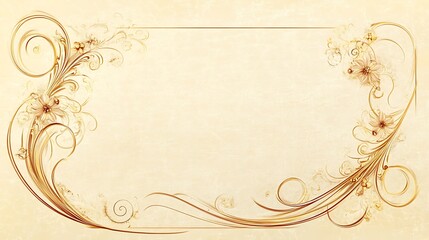 Decorative ornate frame with gold floral swirls