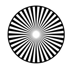 Black Target Icon & Radial Pattern: Modern Transparent PNG for Registration, Graphics & Web Design.
