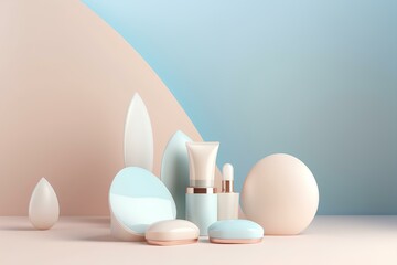 three eggs on white background