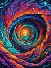 abstract fractal background dark circle 