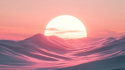 Fototapeta premium Sunrise over a serene landscape