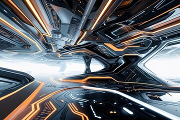 Mysterious Abstract Designs in Contemporary Technology and Futuristic User Interfaces