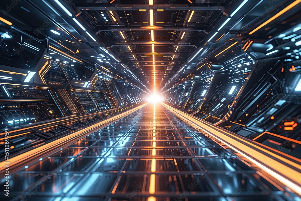 Poster futuristic technology abstract background with dynamic graphics and modern design