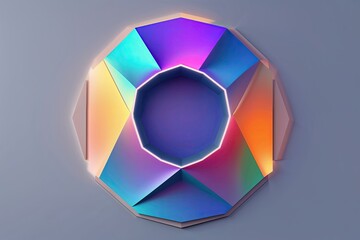 Innovative Digital Interfaces with Gradient Octagonal Design and Integrated Network Technology