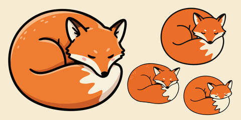 Cute Cartoon Fox Characters