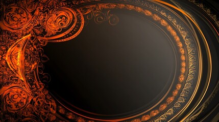 Ornate oval frame design