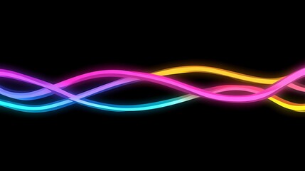 Vibrant neon wavy lines
