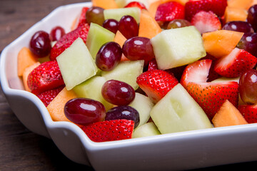 A dish of fruit salad 