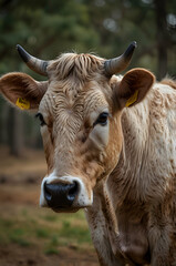 Brahman Cattle Head Detail