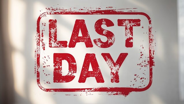 Grunge last day stamp