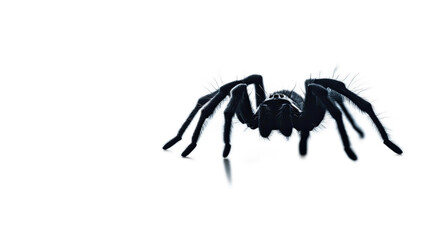 Black Spider with Unique Hairy Texture on Dark Background