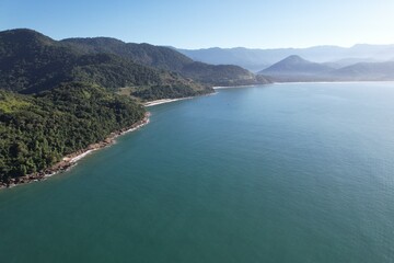 Fototapeta premium Aerial Photos of Prumirim beach, Ubatuba