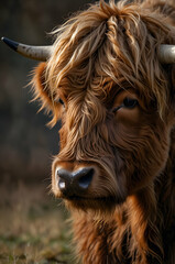 Fototapeta premium Scottish Highland Cow Close-Up