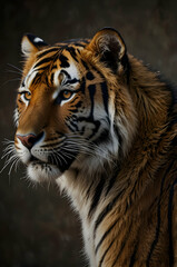 Fototapeta premium Siberian Tiger Profile