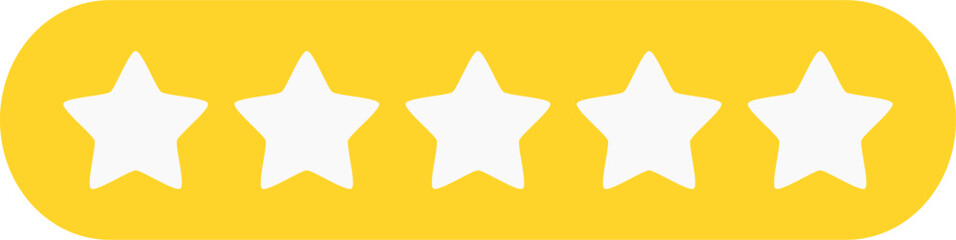 Five Stars Gold Icon for Rating