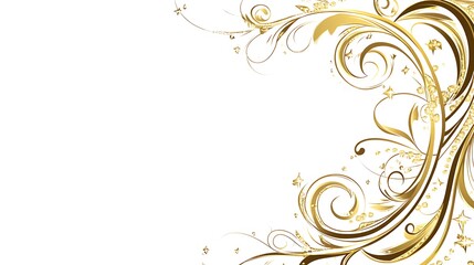 Ornate gold floral border design