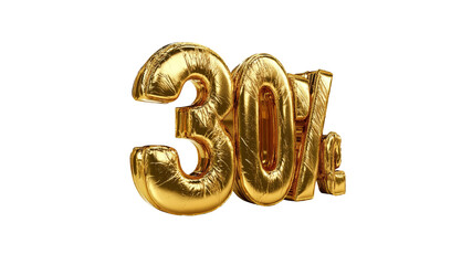 30% Off Sale Golden Balloon Number Discount