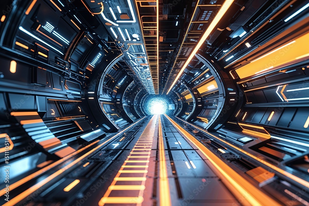 Poster futuristic technology abstract background with dynamic graphics and design elements