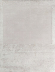 Fototapeta premium Perspective view of white rug with geometric pattern