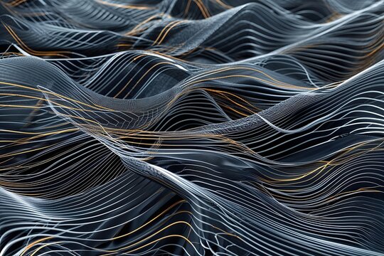 Abstract Technology Wave Mesh Background Design for Artistic Displays