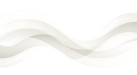 Abstract Beige Wave on White Background
