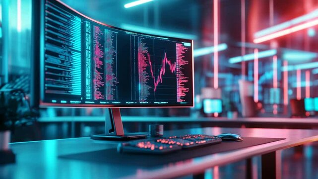 Modern trading platform displaying stock market data and financial analysis tools