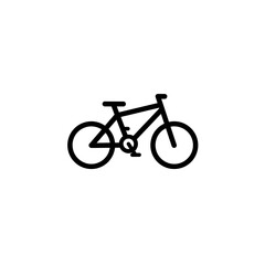 Fototapeta premium Bicycle icon in minimalist design representing cycling concept 