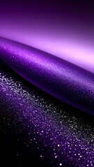 Deep purple gradient fades to black with silver grain, creating a mysterious and moody atmosphere.