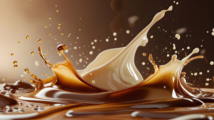Velvet Splash: A Symphony of Coffee & Cream, Generative Ai