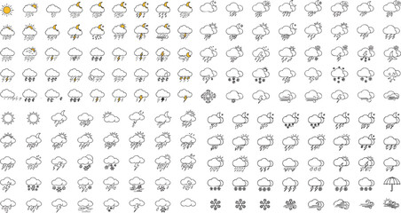 Weather Icons Set – Forecast, Climate, and Meteorology Symbols