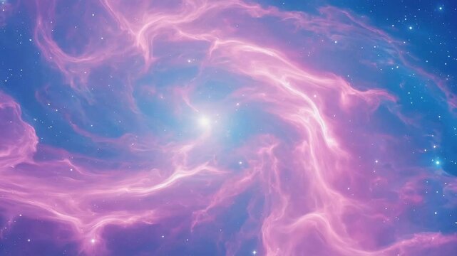 Surreal cosmic vista featuring magenta and indigo nebula swirls with stars and dust, perfect for futuristic and sci-fi themed projects.
