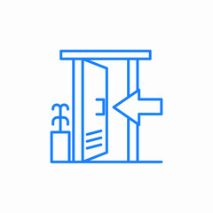 open door icon sign vector