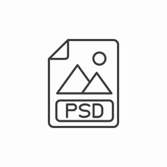 photoshop file format image icon sign vector