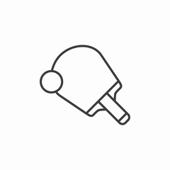 table tennis paddle icon sign vector