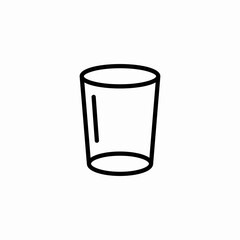 tall glass icon sign vector