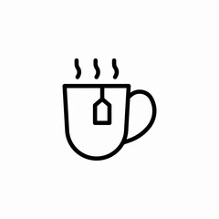 tea bag cup icon sign vector