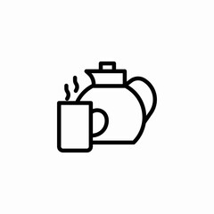 tea set icon sign vector