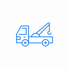 tow truck icon sign vector