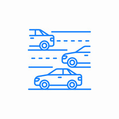 traffic jam icon sign vector