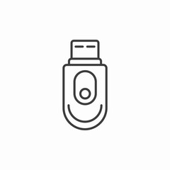usb flash drive icon sign vector
