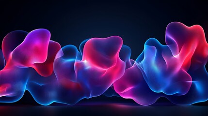 Fototapeta premium Abstract vibrant flowing shapes (1)