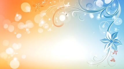 Delicate floral design with soft color gradient