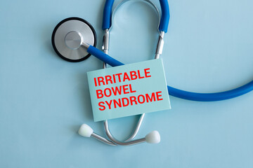 IBS irritable bowel syndrome symbol. Concept words IBS irritable bowel syndrome