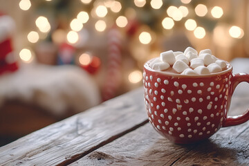 Delightful Red Cup Overflowing with Marshmallows